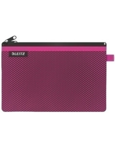 BOLSITA  de VIAJE LEITZ WOW NYLON CCREMALLERA 2 DPTOS L 23x15 FUCSIA