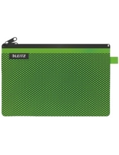 BOLSITA  de VIAJE LEITZ WOW NYLON CCREMALLERA 2 DPTOS L 23x15 VERDE