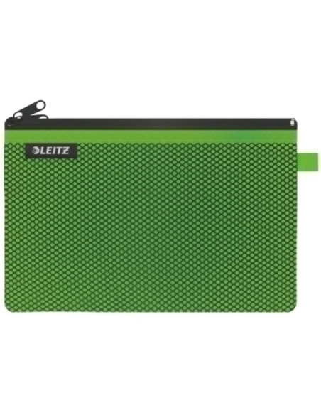 BOLSITA  de VIAJE LEITZ WOW NYLON CCREMALLERA 2 DPTOS L 23x15 VERDE