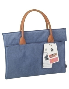 BOLSO PORTATIL CARCHIVO VENTURE 141  CON BOLSILLO Y SOLAPA AZUL