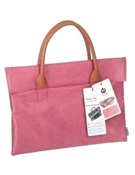 BOLSO PORTATIL CARCHIVO VENTURE 141  CON BOLSILLO Y SOLAPA ROSA