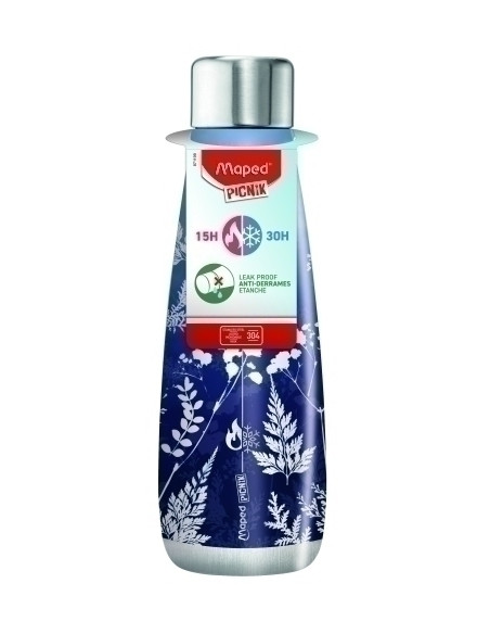 BOTELLA MAPED CONCEPT ACERO INOXIDABLE TERM 500ml CYANO