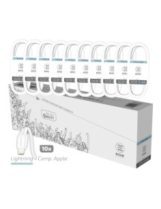CABLE TECH-ONE-TECH BASIK USB-LIGHTNING BLANCO 1 m PACK DE 10