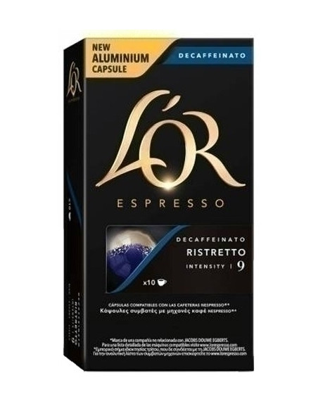 CAFE L OR DESCAFEINADO CAJA DE 10 UNIDADE COMPATIBLE CON NESSPRESO