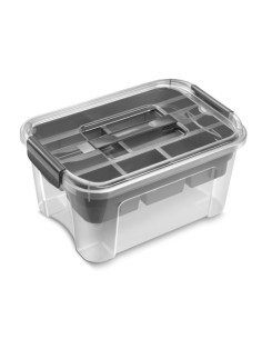 CAJA ALMACENAMIENTO CEP COMBI-BOX 13 LITROS  CON ORGANIZADOR INTERIOR GRIS
