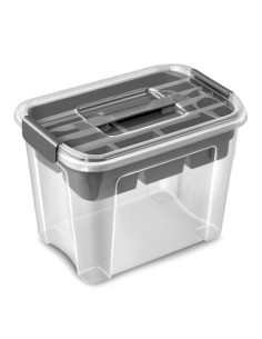 CAJA ALMACENAMIENTO CEP COMBI-BOX 18 LITROS  CON ORGANIZADOR INTERIOR GRIS