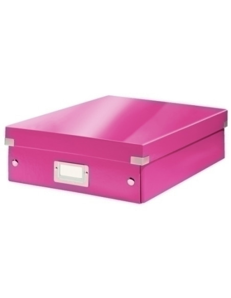 CAJA PARA ALMACENAMIENTO LEITZ CLICK&STORE ORGANIZADORA MEDIANA 280x100x370 mm FUCSIA