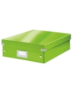 CAJA PARA ALMACENAMIENTO LEITZ CLICK&STORE ORGANIZADORA MEDIANA 280x100x370 mm VERDE