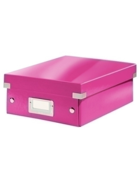 CAJA PARA ALMACENAMIENTO LEITZ CLICK&STORE ORGANIZADORA PEQUEÑA 220x100x285 mm FUCSIA
