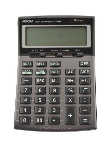 CALCULADORA SOBREMESA AURORA 12 DIGITOS DT665