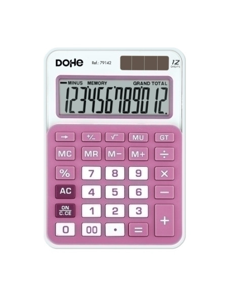 CALCULADORA SOBREMESA DOHE 12 DIGITOS ROSA