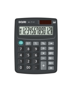 CALCULADORA SOBREMESA DOHE MEDIANA 12 DIGITOS NEGRO