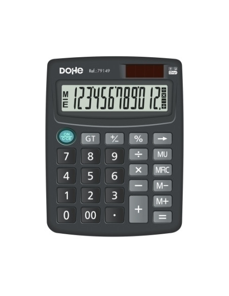 CALCULADORA SOBREMESA DOHE MEDIANA 12 DIGITOS NEGRO