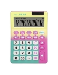 CALCULADORA SOBREMESA MILAN 12 DIGITOS SUNSET AMARILLOROSA BLISTER de 1