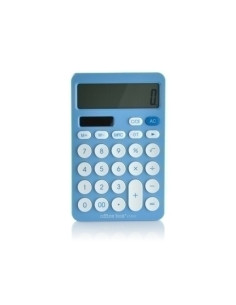 CALCULADORA SOBREMESA OFFICE BOX DUAL POWER 12 DIGITOS AZUL