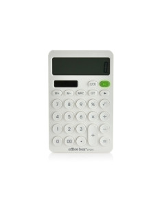 CALCULADORA SOBREMESA OFFICE BOX DUAL POWER 12 DIGITOS BLANCO