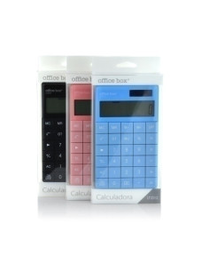 CALCULADORA SOBREMESA OFFICE BOX PLANA 12 DIGITOS AZUL