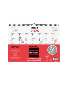 CALENDARI 2025-26 FINOCAM CATALAN 16 MESES NEUTRO PARET MV L 340x240