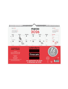 FINOCAM CALENDARIO DE PARED 16 MESES L-340X240MM MV NEUTRO 2025-2026