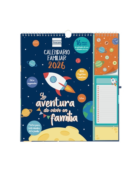 FINOCAM CALENDARIO DE PARED PLUS 16 MESES 215X325 MV FAMILIAR 2025-2026