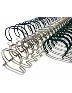 CANUTILLO metal WIRE-O YOSAN N16 23 anillas paso 21 254 mm NEGRO CAJA de 50