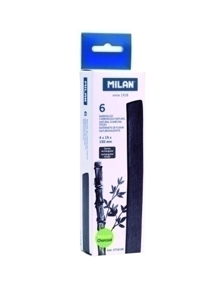 CARBONCILLO MILAN RECTANGULAR 15x4 mm CAJA DE 6