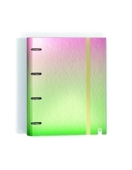 CARPEBLOC CARCHIVO GRADIENT tapa EXTRA F 4 anMIXTAS 35mm con REC 100 hj CUADRIC5x5 CORALVERDE