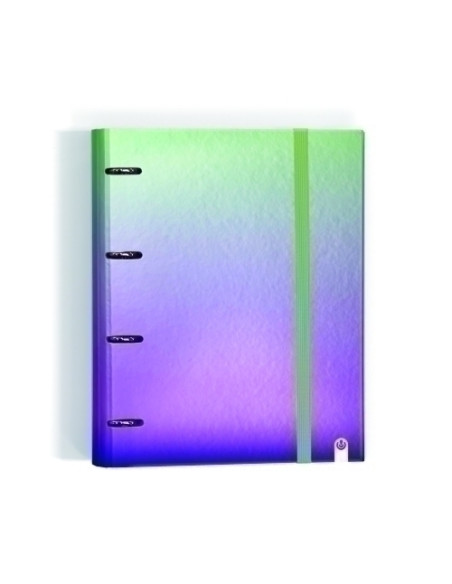 CARPEBLOC CARCHIVO GRADIENT tapa EXTRA F 4 anMIXTAS 35mm con REC 100 hj CUADRIC5x5 VERDEVIOLETA