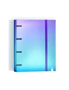 CARPEBLOC CARCHIVO GRADIENT tapa EXTRA F 4 anMIXTAS 35mm con REC 100 hj CUADRIC5x5 VIOLETAAZUL