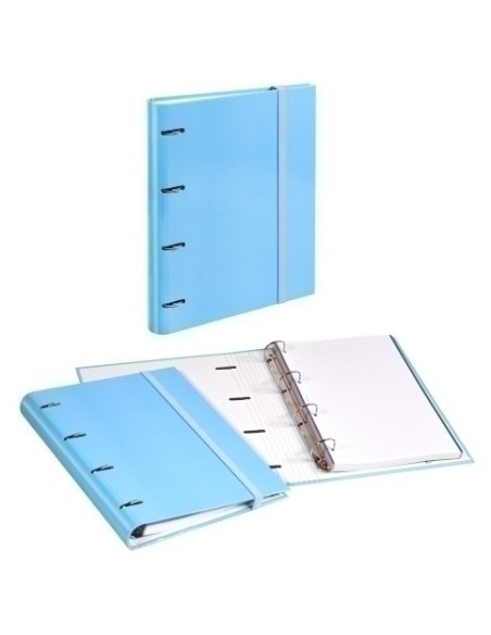 CARPEBLOC CARCHIVO SOFT CARTON FORRADO A4 4 anMIXTAS 35mm con REC 100 hj CUADRIC4x4 AZUL