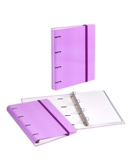 CARPEBLOC CARCHIVO SOFT CARTON FORRADO A4 4 anMIXTAS 35mm con REC 100 hj CUADRIC4x4 MALVA