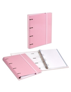 CARPEBLOC CARCHIVO SOFT CARTON FORRADO A4 4 anMIXTAS 35mm con REC 100 hj CUADRIC4x4 ROSA
