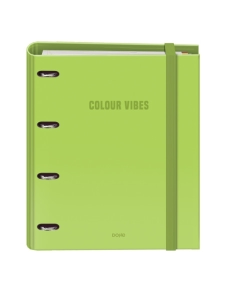 CARPEBLOC DOHE COLOUR VIBES A4 4 ANILLAS MIXTAS 35 mm con RECAMBIO 100hj 90gr CUADRIC5x5 LIMA
