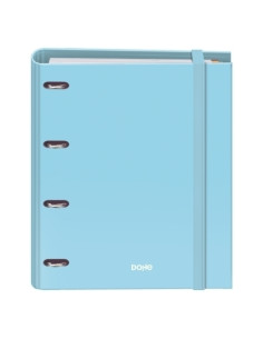 CARPEBLOC DOHE SERENITY A4 4 ANILLAS MIXTAS 35 mm con RECAMBIO 100hj 90gr CUADRIC5x5 AZUL