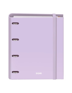 CARPEBLOC DOHE SERENITY A4 4 ANILLAS MIXTAS 35 mm con RECAMBIO 100hj 90gr CUADRIC5x5 MORADO