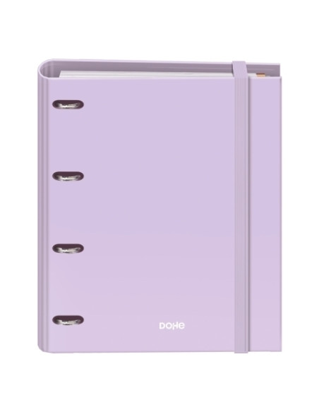 CARPEBLOC DOHE SERENITY A4 4 ANILLAS MIXTAS 35 mm con RECAMBIO 100hj 90gr CUADRIC5x5 MORADO