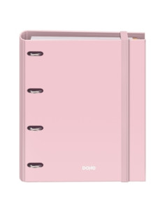 CARPEBLOC DOHE SERENITY A4 4 ANILLAS MIXTAS 35 mm con RECAMBIO 100hj 90gr CUADRIC5x5 ROSA