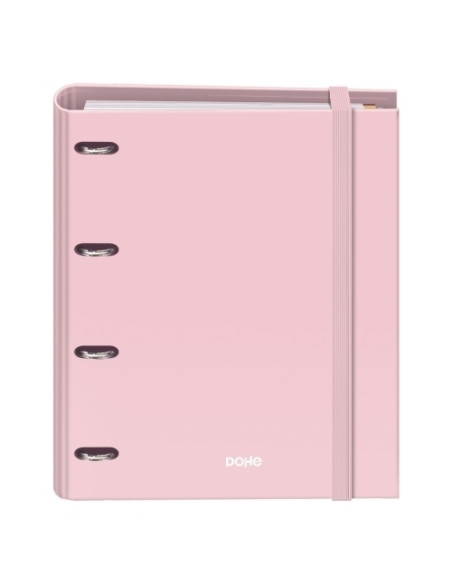 CARPEBLOC DOHE SERENITY A4 4 ANILLAS MIXTAS 35 mm con RECAMBIO 100hj 90gr CUADRIC5x5 ROSA
