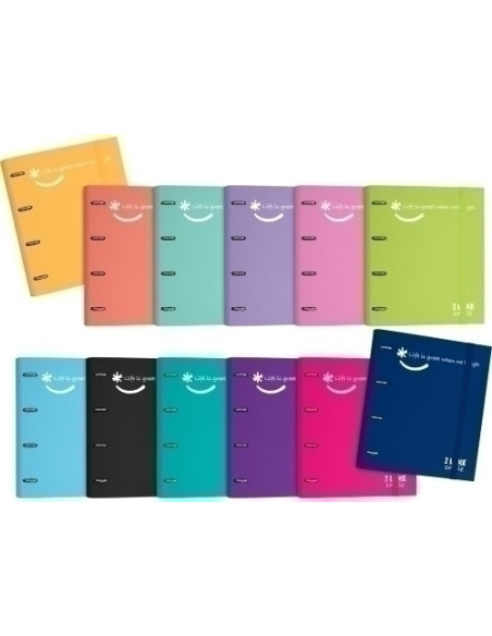 CARPEBLOC GRAFOPLAS LIKE2 CARTON FORRADO A4 4 anMIXTAS 35mm con REC100 hj FUCSIA