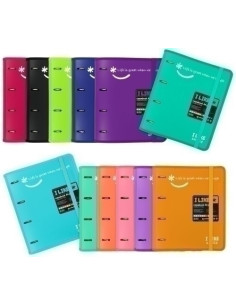 CARPEBLOC GRAFOPLAS LIKE2 PP SEMIRRIGIDO OPACO A4 4 anMIXTAS 35mm con REC100 hj TURQUESA