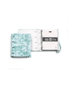 CARPEBLOC MIQUELRIUS ANTIVIRAL TIE DYE CARTON FORRADO A4 4 anMIXTAS 35mm con REC100 hj 90 gr AZUL