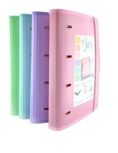 CARPEBLOC OFFICE BOX A4 BLUSH 4an MIXTAS 100hj CIERRE DE GOMA 10 SEPARADORES SURTIDO 4 col