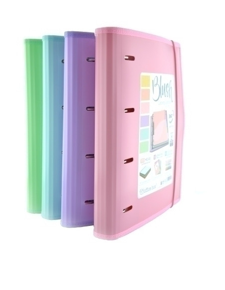 CARPEBLOC OFFICE BOX A4 BLUSH 4an MIXTAS 100hj CIERRE DE GOMA 10 SEPARADORES SURTIDO 4 col