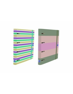 CARPEBLOC OXFORD SCHOOL EUROPEANBINDER COLOR BLOCK A4 4 anMIXTAS 35mm con RECAMBIO 100 hj CUADRIC5x5 SURT 2 mod