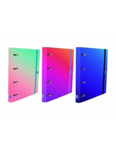 CARPEBLOC OXFORD SCHOOL EUROPEANBINDER GRADIENT A4 4 anMIXTAS 35mm con RECAMBIO 100 hj CUADRIC5x5 SURT 3 col