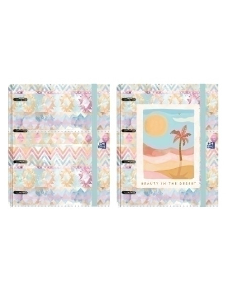 CARPEBLOC OXFORD SCHOOL EUROPEANBINDER POSTCARDS A4 4 anMIXTAS 35mm con RECAMBIO 120 hj CUADRIC5x5 SURTIDO 2 mod