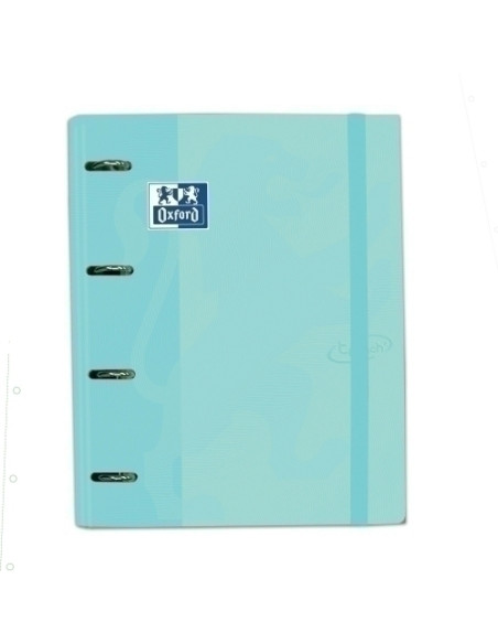 CARPEBLOC OXFORD SCHOOL EUROPEANBINDER TOUCH A4 4 anMIXTAS 35mm con RECAMBIO 100 hj CUADRIC5x5 ICE MINT PASTEL