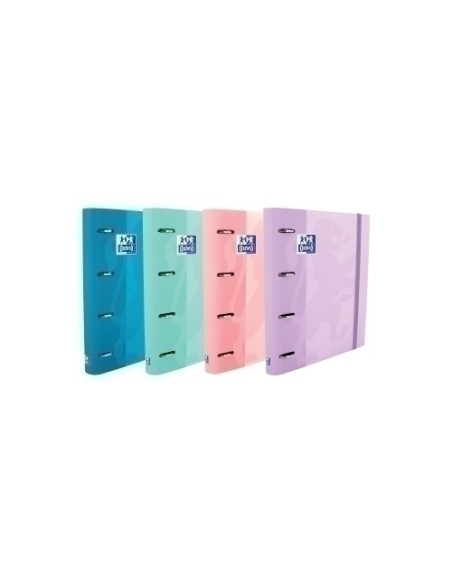 CARPEBLOC OXFORD SCHOOL EUROPEANBINDER TOUCH A4 4 anMIXTAS 35mm con RECAMBIO 100 hj HORIZONTAL SURTIDO col Pastel