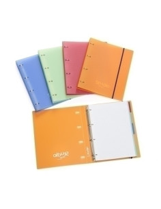 CARPEBLOC PARDO STUDIO STYLE A4 4 an20mm con REC100 hj 90 gr y SEPARADORES EXPOSITOR de 8