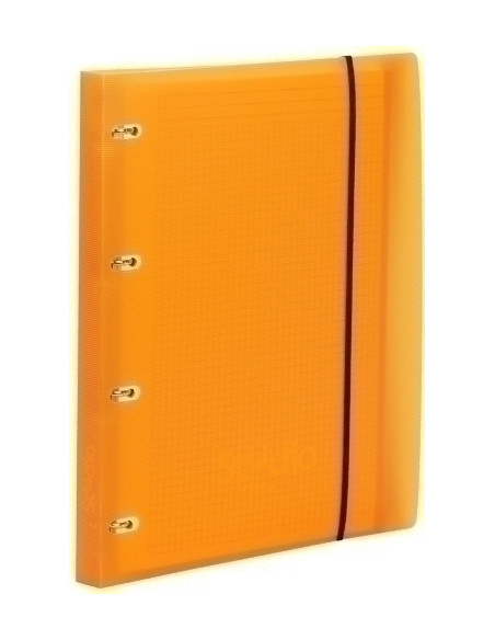 CARPEBLOC PARDO STUDIO STYLE A4 4 an20mm con REC100 hj 90 gr y SEPARADORES NARANJA